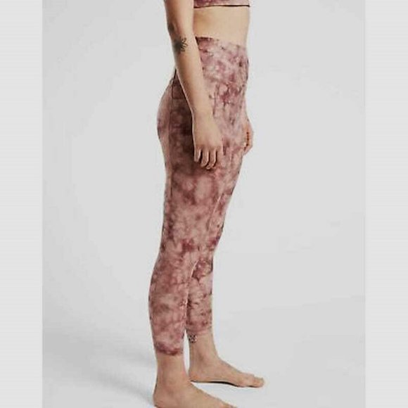 Athleta Salutation Stash Pocket II Printed 7/8 Tight 3X Riptide Palermo Pink - Picture 2 of 5